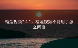榴莲视频7.4.1，榴莲视频不能用了怎么回事
